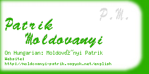 patrik moldovanyi business card